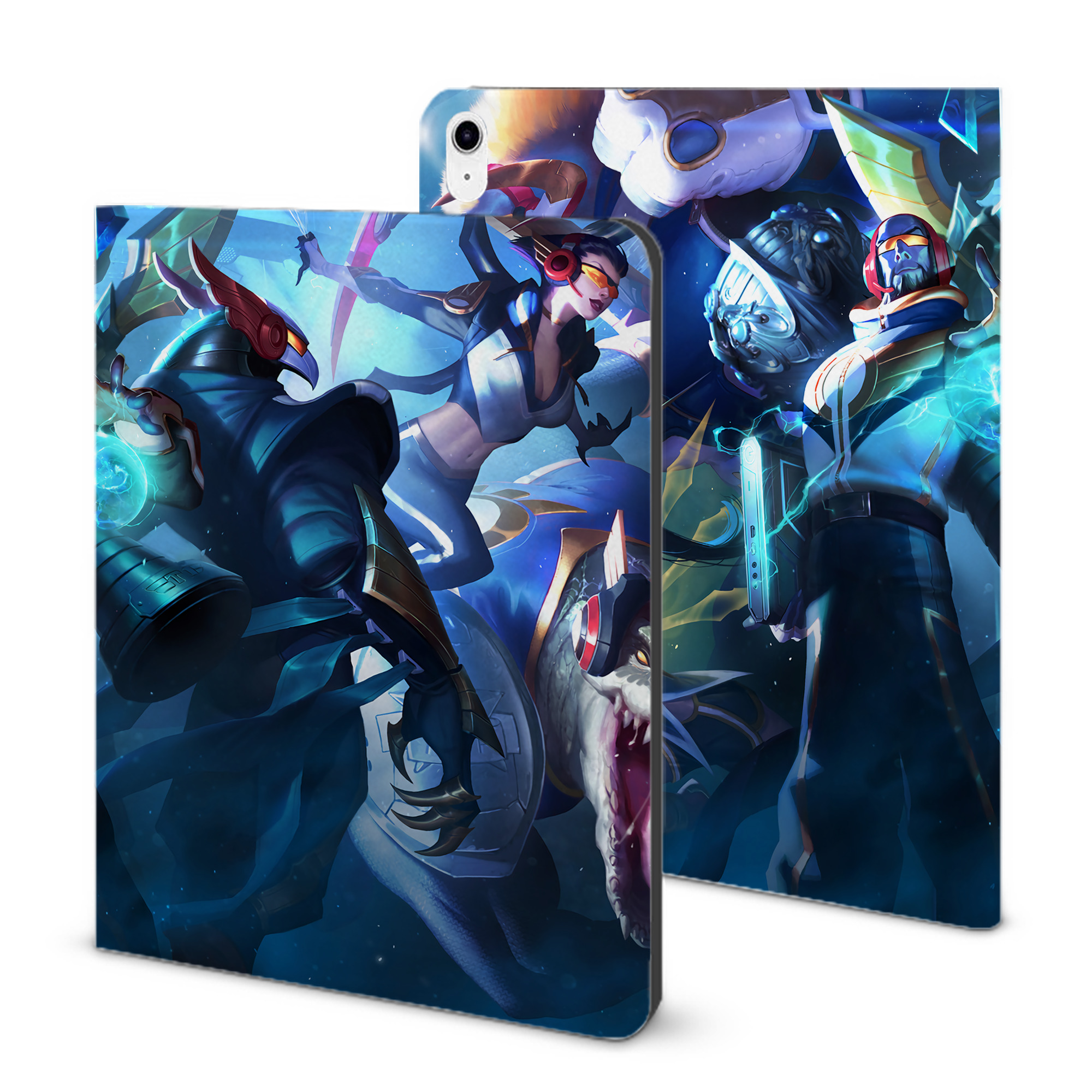 （画像用） リーグ・オブ・レジェンド League of Legends LOL IPad ケース ブック型 PUレザー TPU 耐衝撃 軽量 薄型 ペン収納なし 全面保護 IPad 各モデル対応